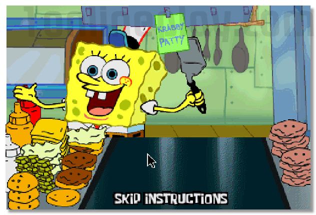 SpongeBOB Square Pants flip or flop cooking game image play free