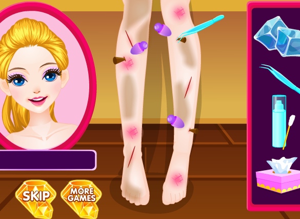 Game for girls Little Princess Legs Doctor for Barbie image play free