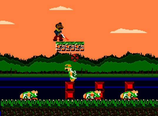 Gangster Bros Mario retro arcade game remake shoot and run image play free