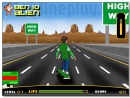 Ben10 skateboard ride a skate racing on the road
