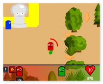 Color Warriors adventure game for two  three players play free