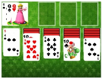 Super Mario Solitaire card game like Free Cell game