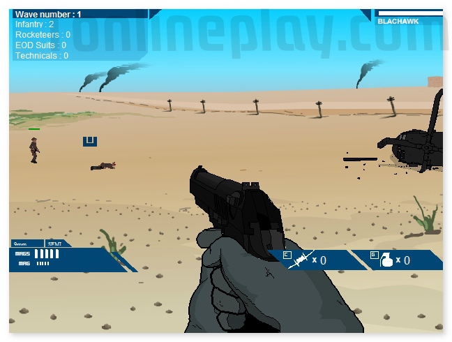 Weapon shooter on the beach shooting game like Day-D image play free