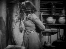 Jungle Girl funny moment from retro movie 1941 year gif animation