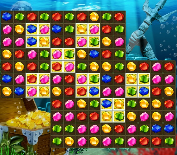 Atlantis Jewels 3 match puzzle color gems game image play free