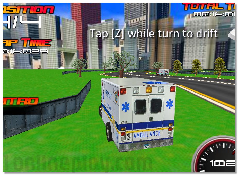 3D Extreme Rescue - drive on the ambulance car through the City image play free