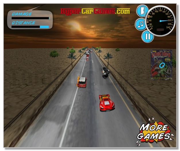 3D SuperHero Racer racing game image play free