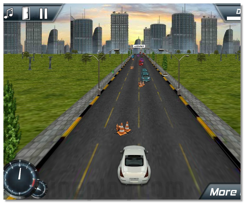 3D urban madness racing game drive you car on the city streets image play free