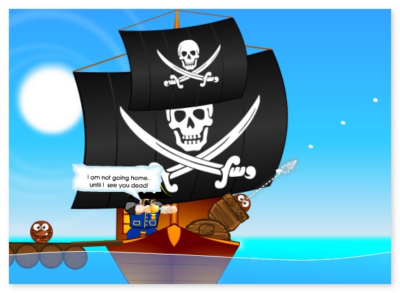Angry Pirates ballistic game shoot your enemy image play free