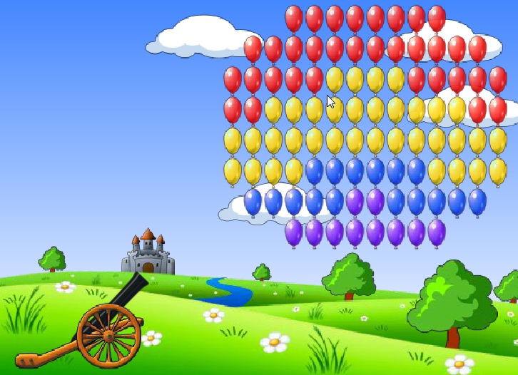 Balloons Hunter hit colored balls ballistic game image play free