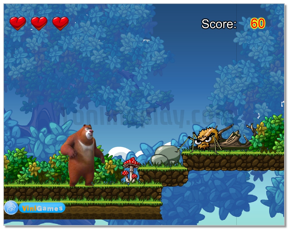 Bears Adventure arcade game in deep forest image play free