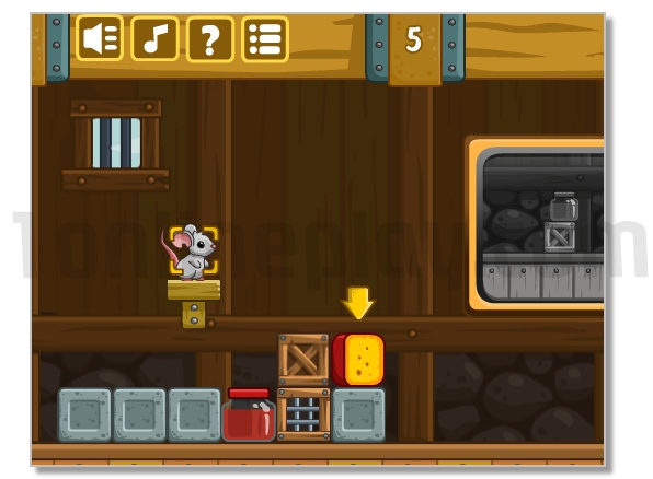 Cheese Barn logical game with pretty small mouse image play free
