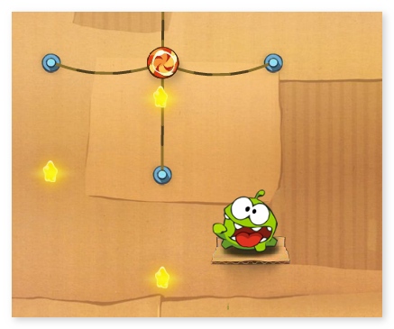 Cut the Rope Om Nom game funny ballistic logical game image play free