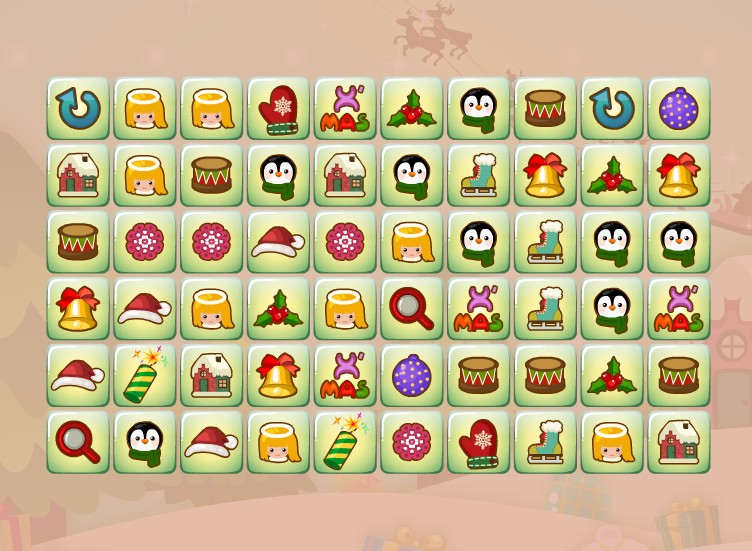 Dream Christmas Link find pair mahjong game puzzle image play free