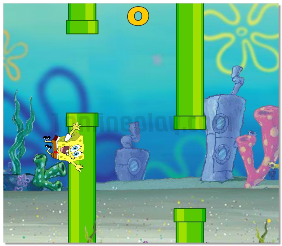 Flappy Spongebob adventure game for 1 or 2 players image play free