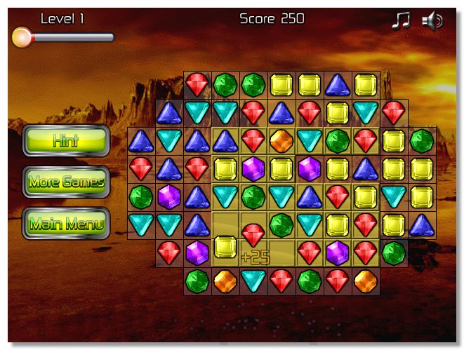 Galactic Gems 2 puzzle 3 match game space theme image play free