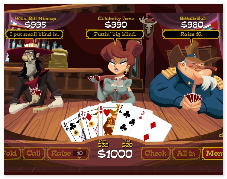 Good Old Poker online card game wild west style poker image play free