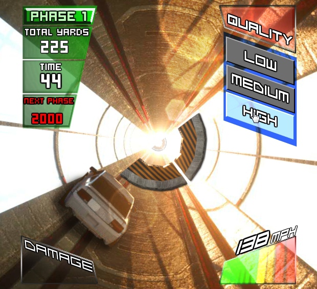 Gravity Driver racing in space in tube for real racers image play free