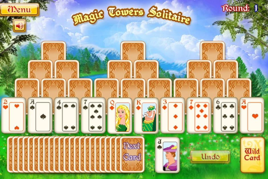 Magic Tower Solitaire free colorful card game image play free