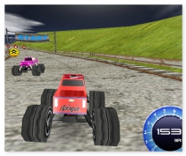 Big monster truck 3D annular dirt racing nascar rally on the truck play free