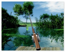 Lake Fishing action game catch fish nature sounds nature views play free