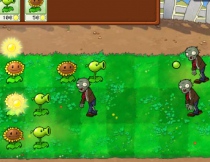Plants vs. Zombies survive defense quest plants shoot zombie