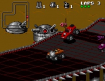 Rock N Roll Racing SEGA retro driving car game anothe planets out space alien drivers play free