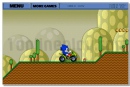 Super Sonic in Super Mario Land adventure moto racing game play free