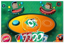 UNO card game with two opponents multiplayer card game