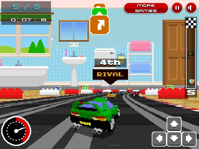 Retro Racers 3D annular driving game mini cars image play free