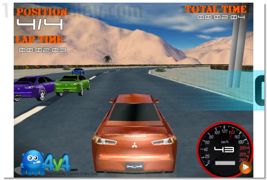 Sandy Speedway 3D racing driving game image play free