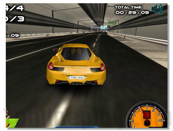 Speed and snow racing winter game drive car through snow image play free