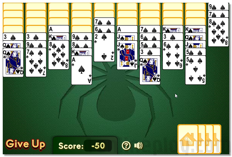 Spider Solitaire free online cards game image play free
