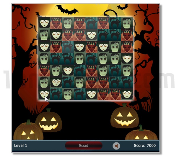 Spooky Adventures Halloween puzzle game 3 match image play free