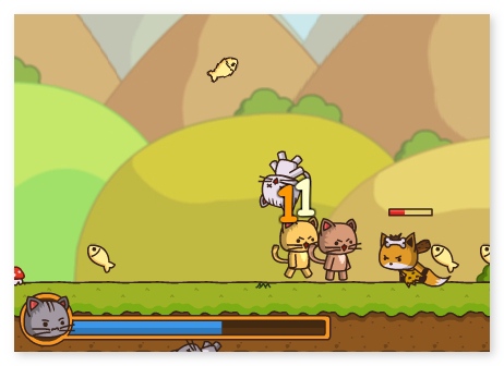 StrikeForce Kitty funny adventure game with lot of cats and evil foxes image play free