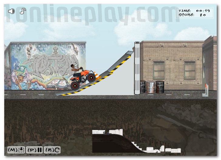 Urban ATV Racing ride motorbike jump and get more points image play free