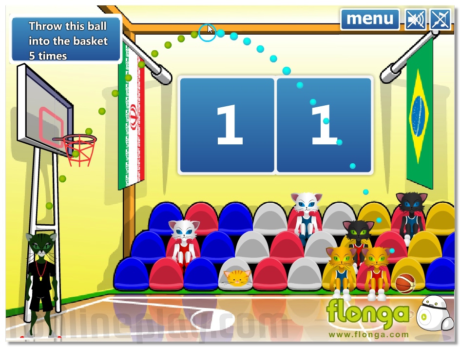 World Basketball Championship fun sports game cat play in basketball image play free